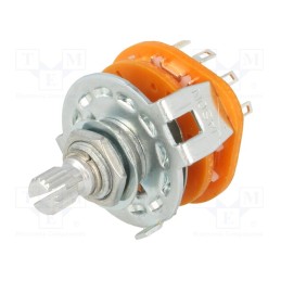 10 pcs : - Switch: rotary, Pos: 6, 0.3A/125VAC, Poles number: 1, 30°, -20÷70°C