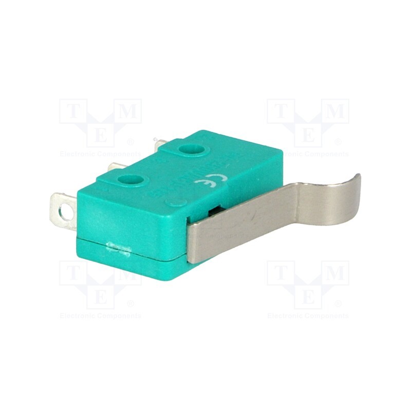 10 pcs : - Microswitch SNAP ACTION, 5A/250VAC, SPDT, Rcont max: 30mΩ, Pos: 2