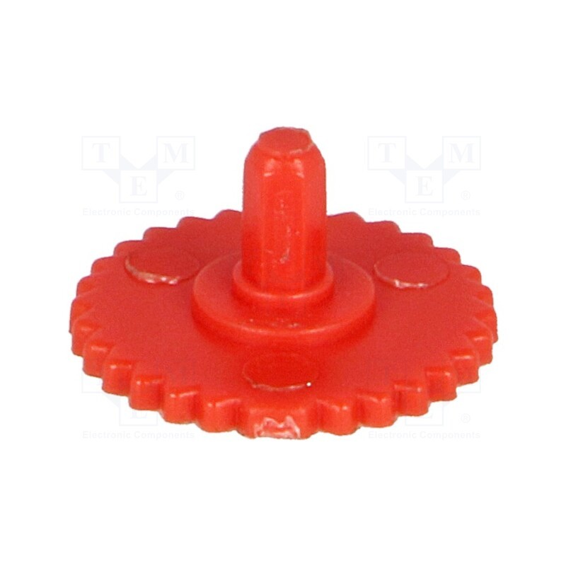 50 pcs : CA9MR 9002 - Knob, thumbwheel, red, Ø11.5mm, for mounting potentiometers, CA9M