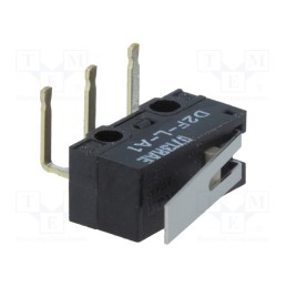 10 pcs : D2F-L-A1 - Microswitch SNAP ACTION, 3A/125VAC, 2A/30VDC, with lever, SPDT