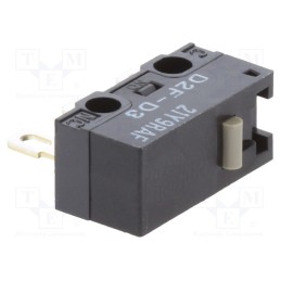 10 pcs : D2FD3 - Microswitch SNAP ACTION, 3A/125VAC, without lever, SPDT, ON-(ON)