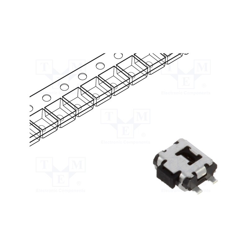 20 pcs : PTS840GMSMTR LFS - Microswitch TACT, SPST-NO, Pos: 2, 0.05A/12VDC, SMT, none, 1.6N
