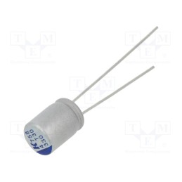 10 pcs : A758EK337M0GAAE018 - Capacitor: polymer, low ESR, 330uF, 4VDC, ESR: 18mΩ, A758, THT, ±20%