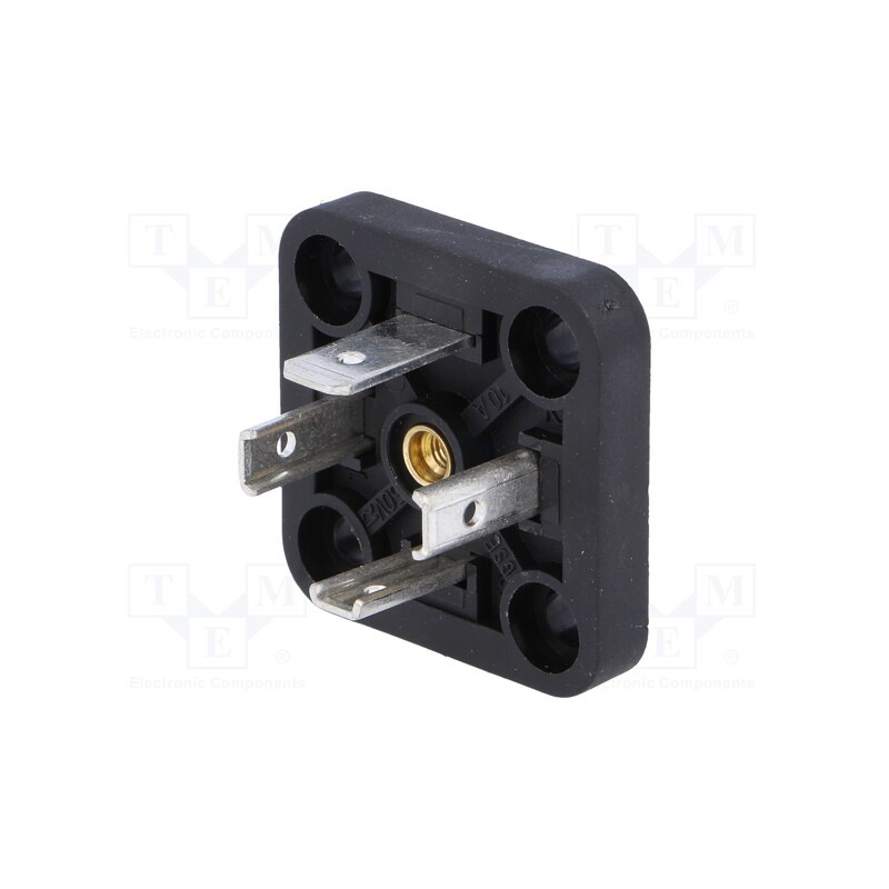 10 pcs : 932890100 GSE 3000 N4 BLACK - Connector: valve connector, socket, form A, 18mm, male, PIN: 4, 16A