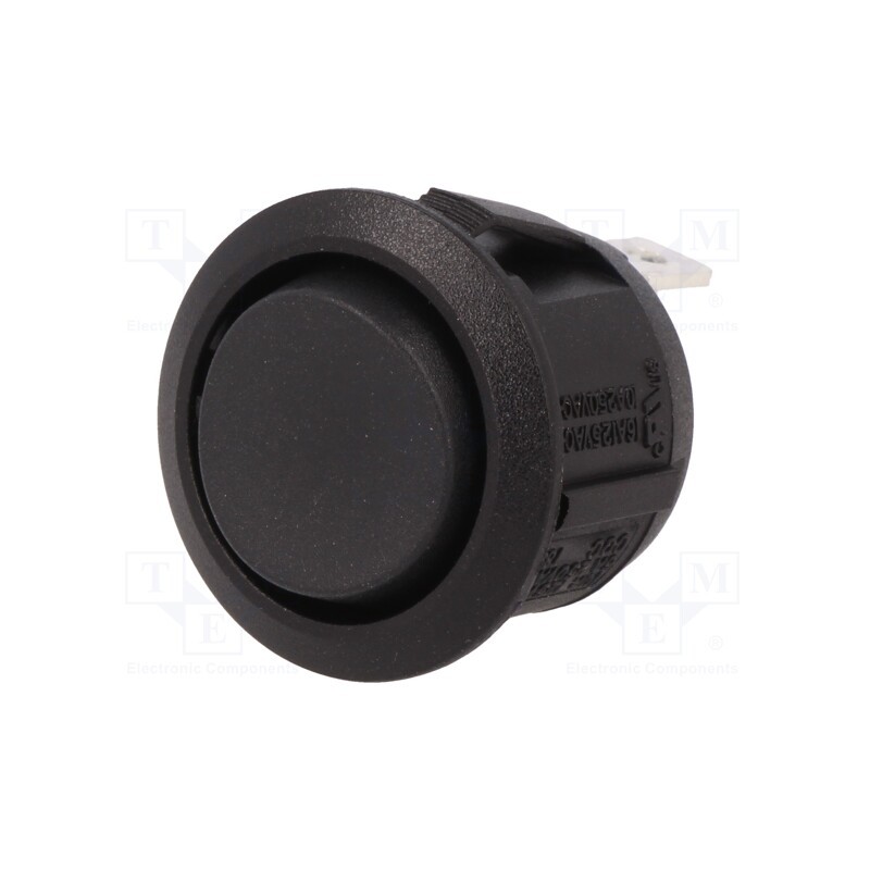 10 pcs : R13-112I-02 - ROCKER, SP3T, Pos: 3, (ON)-OFF-(ON), 10A/250VAC, black, none, 50mΩ