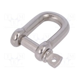 10 pcs : SZE-D4-A4 - Dee shackle, acid resistant steel A4, for rope, 4mm