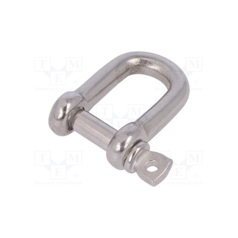 10 pcs : SZE-D4-A4 - Dee shackle, acid resistant steel A4, for rope, 4mm