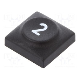 10 pcs : 825.002.011 - Button, Body: anthracite, Button marking: 2, 1451, square