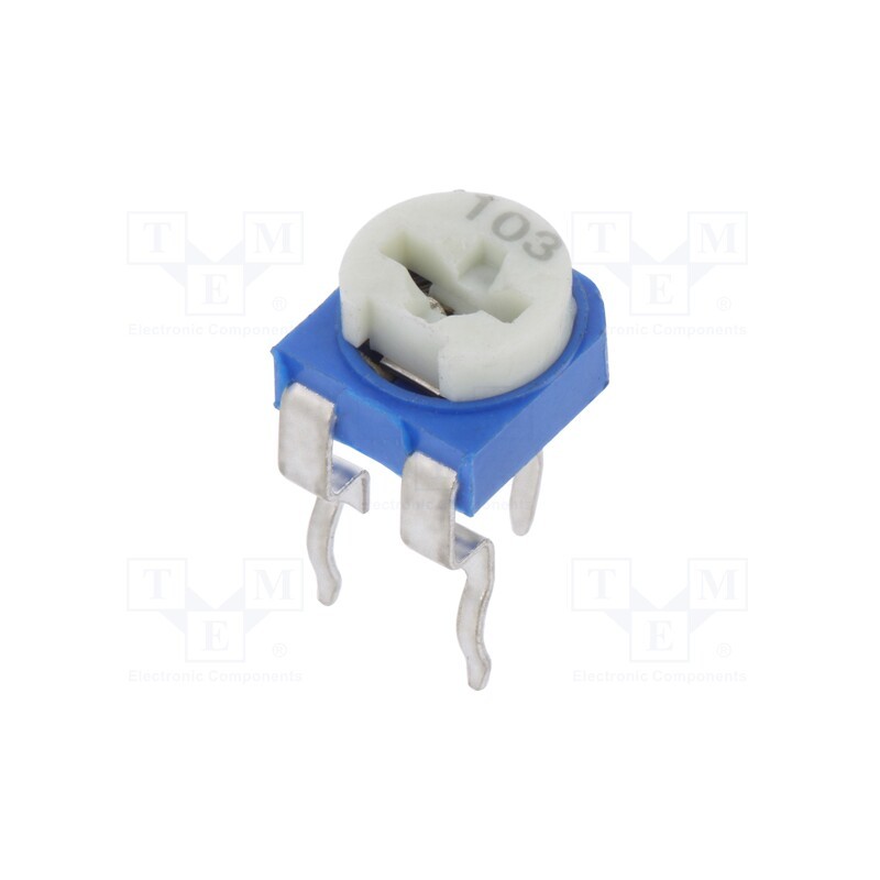 50 pcs : RKT6V-10K - Potentiometer: mounting, single turn,horizontal, 10kΩ, 100mW