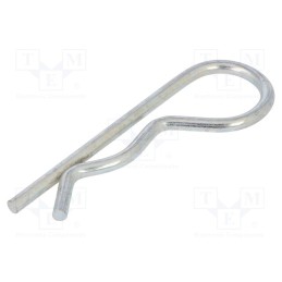 10 pcs : GN 1024-ST-6-E - Cotter pin, zinc-plated steel, Ø: 6mm, L: 126mm, Shaft dia: 28÷40mm