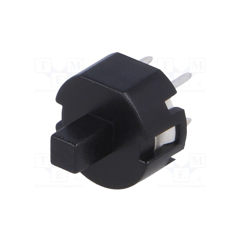 10 pcs : D6L90 F1 LFS - Switch: keypad, Pos: 2, SPST-NO, 0.01A/32VDC, black, THT, 1.3N, round