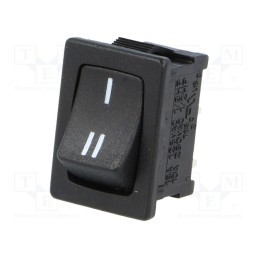 10 pcs : R13-66G-02-BB-5D - ROCKER, SPDT, Pos: 2, ON-(ON), 10A/250VAC, black, none, 50mΩ, UL94V-2