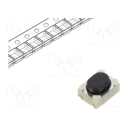 20 pcs : SKRPADE010 - Microswitch TACT, SPST, Pos: 2, 0.05A/16VDC, SMT, 4N, 4.2x2.7x1.8mm
