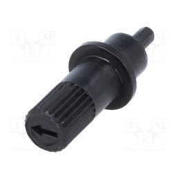 50 pcs : CA9MA 9006 - Knob, shaft knob, black, 20mm, for mounting potentiometers, CA9M