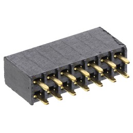1 pcs - Samtec SSW Series Straight Through Hole Mount PCB Socket, 14-Contact, 2-Row, 2.54mm Pitch, Solder Termination