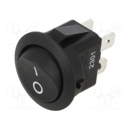 10 pcs : RR812C1121 - ROCKER, DPST, Pos: 2, ON-OFF, 10A/125VAC, black, none, Body: black