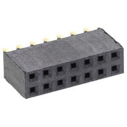 1 pcs - Samtec SSW Series Straight Through Hole Mount PCB Socket, 14-Contact, 2-Row, 2.54mm Pitch, Solder Termination