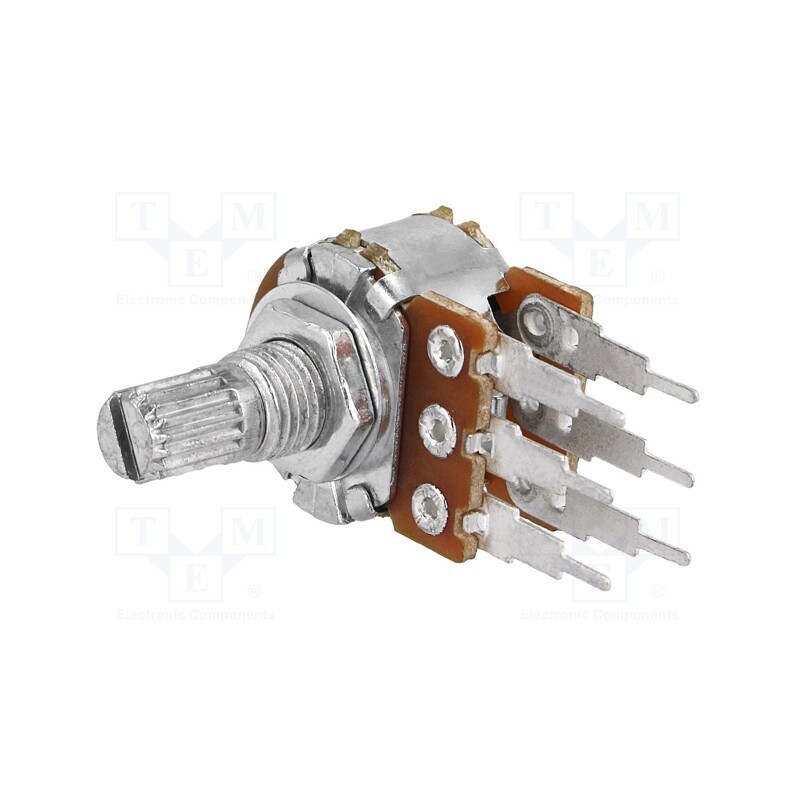 10 pcs : R16148-1B-3-A2K2 - Potentiometer: shaft, single turn, 2.2kΩ, 63mW, ±20%, THT, 6mm