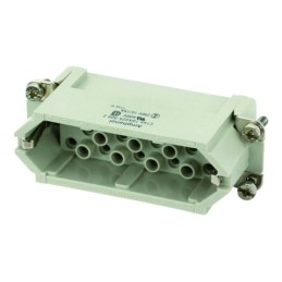 1 pcs - Amphenol Industrial Heavy Duty Power Connector Insert, 10A, Male, Heavy Mate C146 Series, 25 Contacts