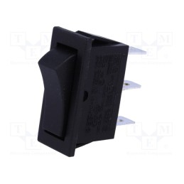 10 pcs : R13-91C-01-BB-0D - ROCKER, SPDT, Pos: 2, ON-ON, 10A/250VAC, black, none, 50mΩ, UL94V-2