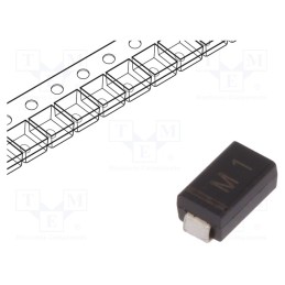50 pcs : M1 - Diode: rectifying, SMD, 50V, 1A, SMAJ, Ufmax: 1.1V, Ifsm: 30A