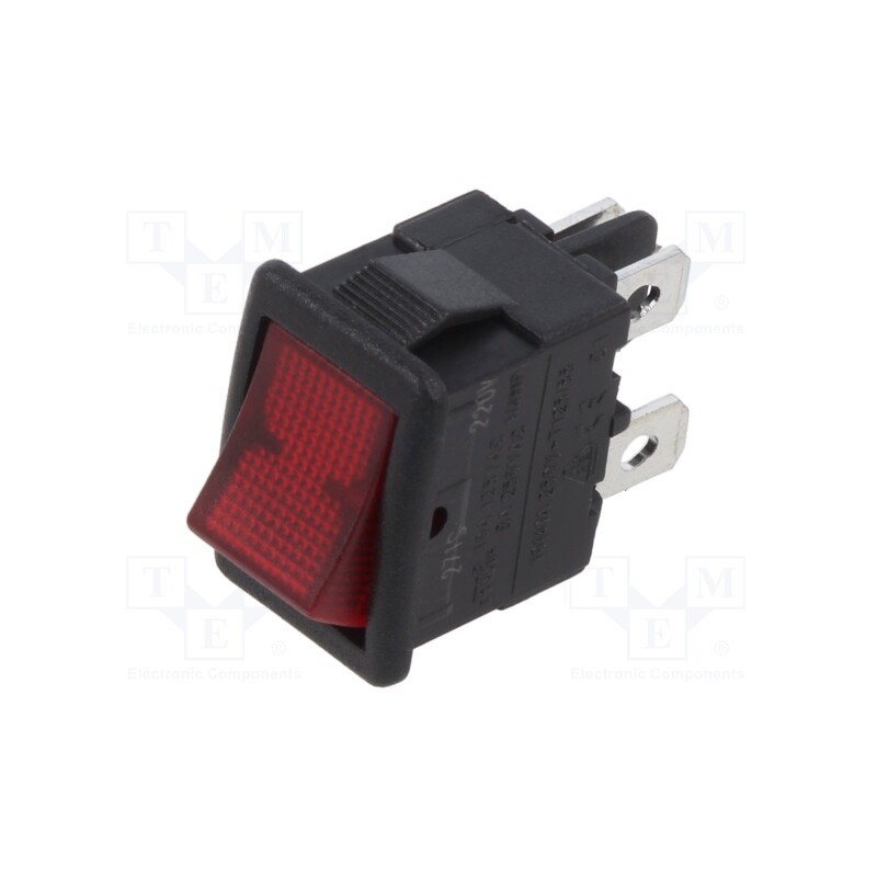 10 pcs : LRA32H2BBREN - ROCKER, DPST, Pos: 2, OFF-ON, 12A/250VAC, filament lamp, 250V, LR