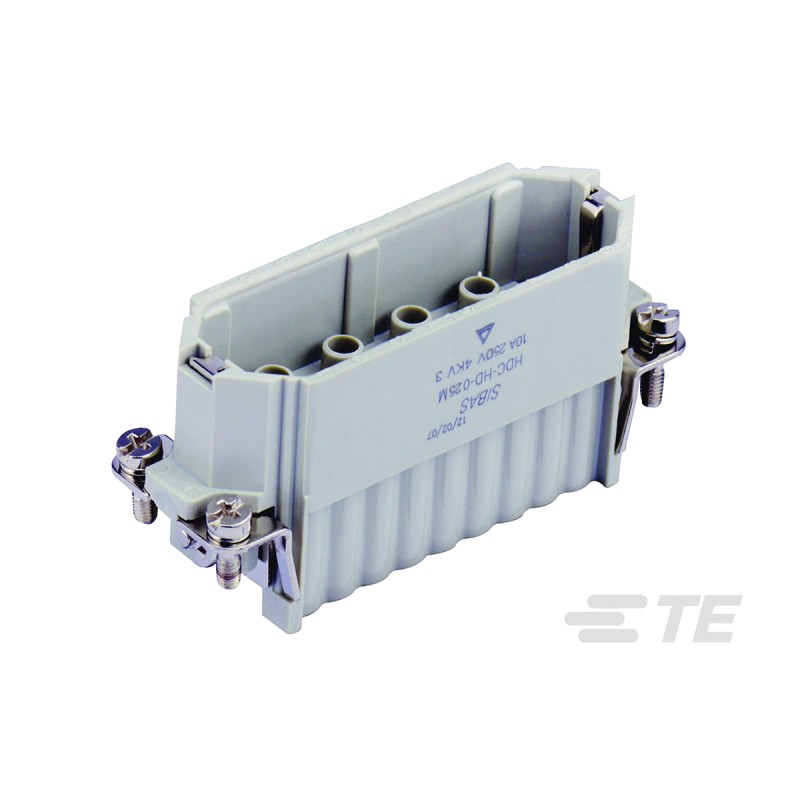 1 pcs - TE Connectivity Heavy Duty Power Connector Insert, 10A, Male, HDC HD Series, 25 Contacts