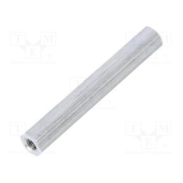 50 pcs : 134X40 - Screwed spacer sleeve, 40mm, Int.thread: M3, hexagonal, aluminium