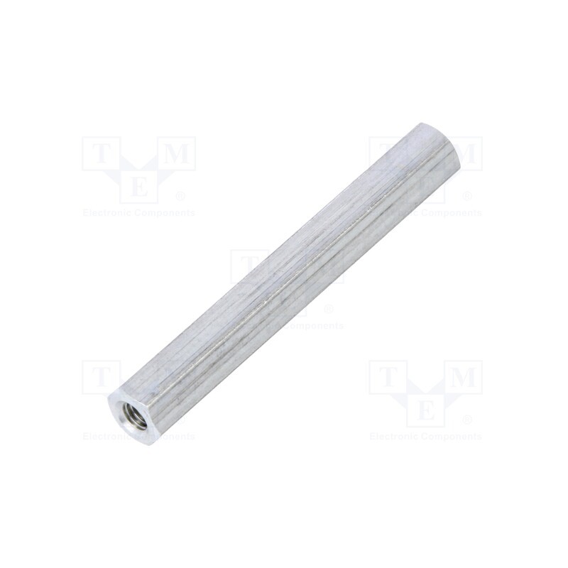 50 pcs : 134X40 - Screwed spacer sleeve, 40mm, Int.thread: M3, hexagonal, aluminium