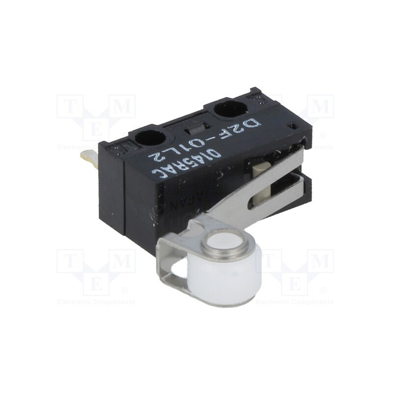 10 pcs : D2F-01L2 - Microswitch SNAP ACTION, 3A/125VAC, 0.1A/30VDC, SPDT, ON-(ON)