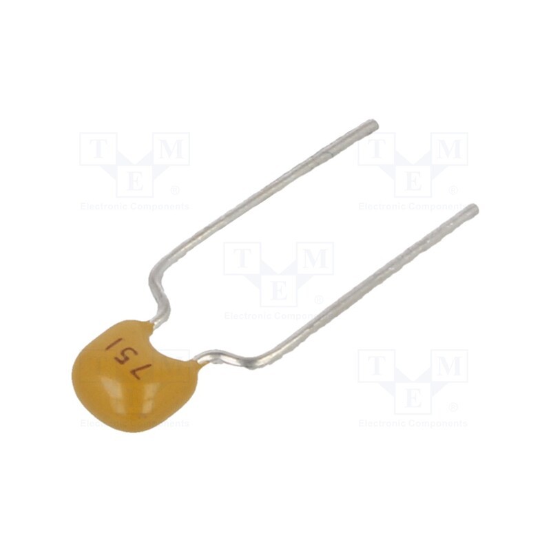 50 pcs : CT40805B751K500F3R - Capacitor: ceramic, 750pF, 50V, X7R, ±10%, THT, 5mm