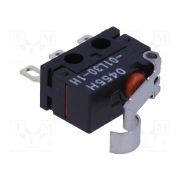 10 pcs : D2FD-01L30-1H - Microswitch SNAP ACTION, 0.1A/125VAC, 0.1A/30VDC, SPDT, ON-(ON)