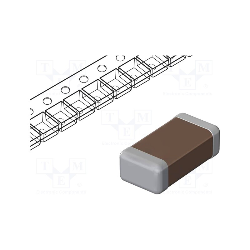500 pcs : GCM1555C1H220JA16D - Capacitor: ceramic, MLCC, 22pF, 50V, C0G (NP0), ±5%, SMD, 0402