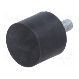 10 pcs : DVA.4-30-25-M8-20-40 - Vibroisolation foot, Ø: 30mm, H: 25mm, Shore hardness: 40±5, 280N