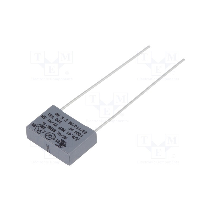 20 pcs : R413F11004000M - Capacitor: polypropylene, 1nF, 13x4x9mm, THT, ±20%, 10mm, -40÷110°C