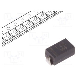 50 pcs : M6 - Diode: rectifying, SMD, 800V, 1A, SMAJ, Ufmax: 1.1V, Ifsm: 30A
