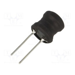 10 pcs : COIL1010-0.82 - Inductor: wire, THT, 820uH, Ioper: 800mA, 1.24Ω, ±10%, Ø11.5x11.5mm