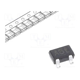 50 pcs : BAS16W,115 - Diode: switching, SMD, 100V, 175mA, 4ns, SOT323, Ufmax: 1.25V