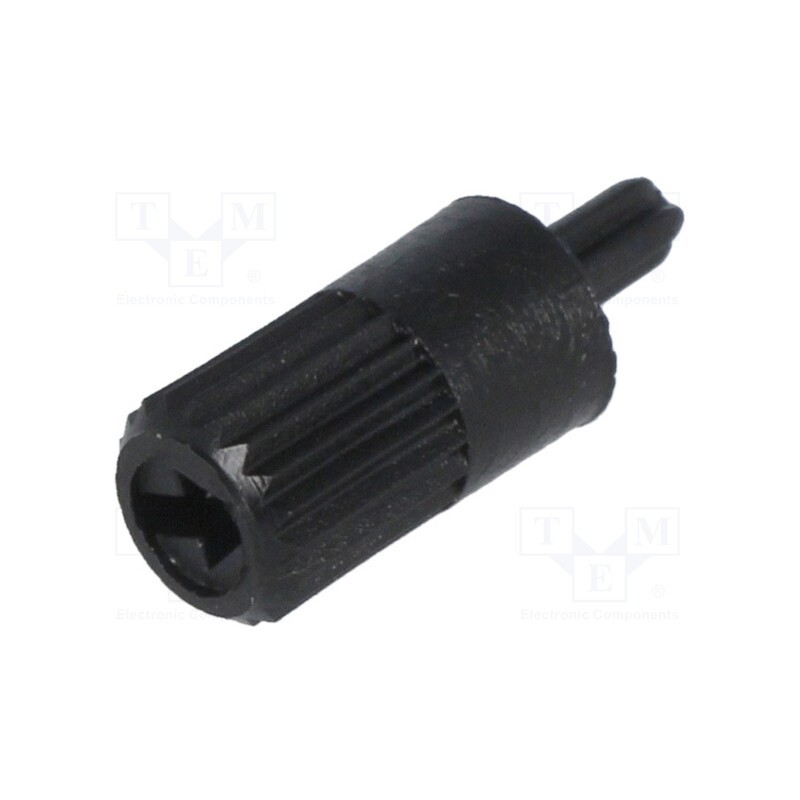 50 pcs : CA6 6022B - Knob, shaft knob, black, Ø5mm, for mounting potentiometers, CA6