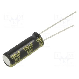 10 pcs : EEUFM1H181L - Capacitor: electrolytic, low ESR, THT, 180uF, 50VDC, Ø8x20mm, ±20%