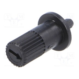 50 pcs : CA9MA 9009 - Knob, thumbwheel, black, 13mm, for mounting potentiometers, CA9M