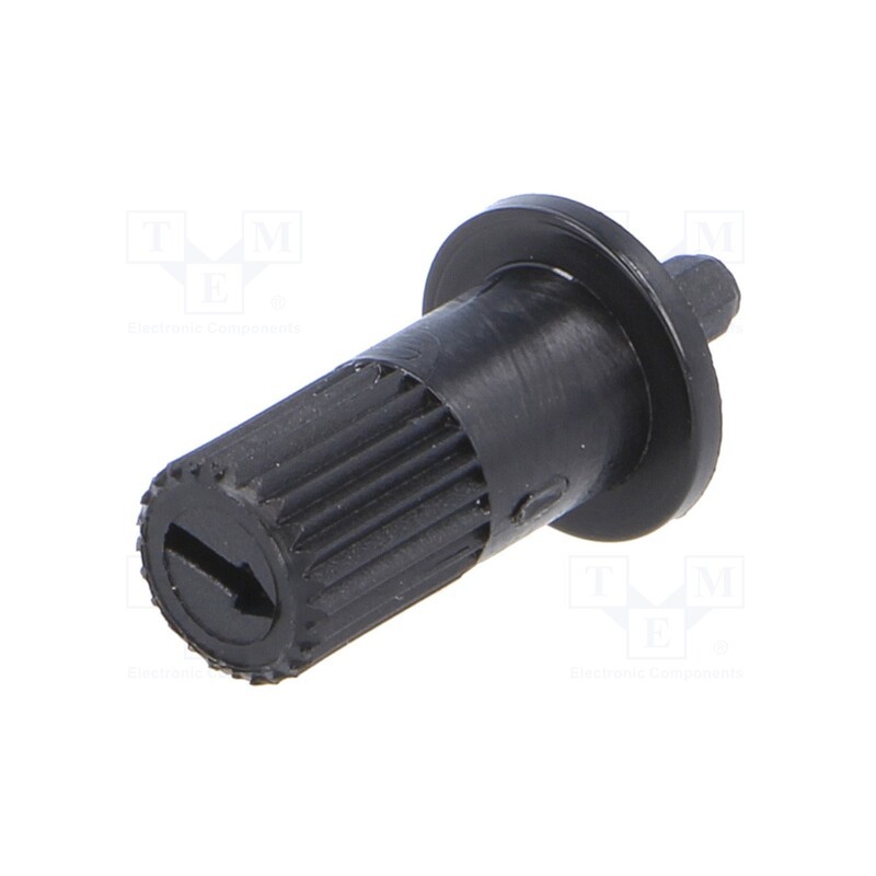 50 pcs : CA9MA 9009 - Knob, thumbwheel, black, 13mm, for mounting potentiometers, CA9M