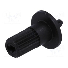 50 pcs : CA6 6024B - Knob, shaft knob,with flange, black, Ø5mm, Flange dia: 9mm, CA6