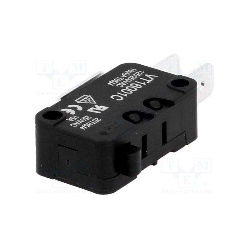 10 pcs : VT16001C - Microswitch SNAP ACTION, 14A/250VAC, SPDT, Rcont max: 15mΩ, Pos: 2