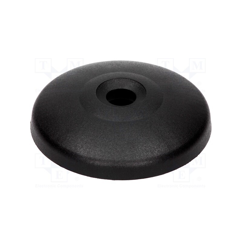 10 pcs : 098A060K - Foot, Base dia: 59mm, polyamide, H: 18mm, Pivot Feet