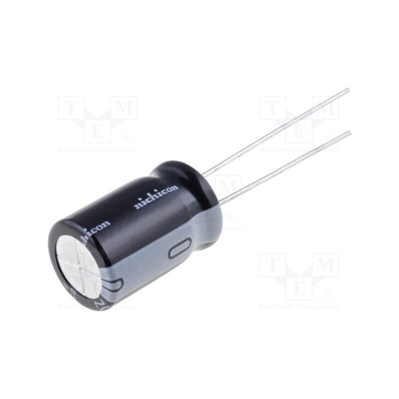 50 pcs : UVZ2ER47MED - Capacitor: electrolytic, THT, 0.47uF, 250VDC, Ø6.3x11mm, ±20%, 10mA