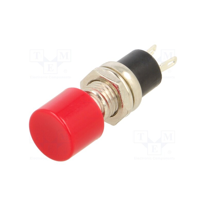 10 pcs : PS1024ALRED - Switch: push-button, Pos: 2, SPST-NO, 1.5A/250VAC, red, on panel