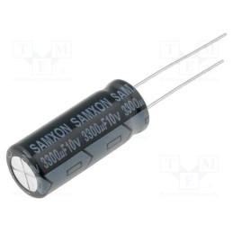 20 pcs : EKM338M1AG25RRSHP - Capacitor: electrolytic, THT, 3300uF, 10VDC, Ø10x25mm, Pitch: 5mm