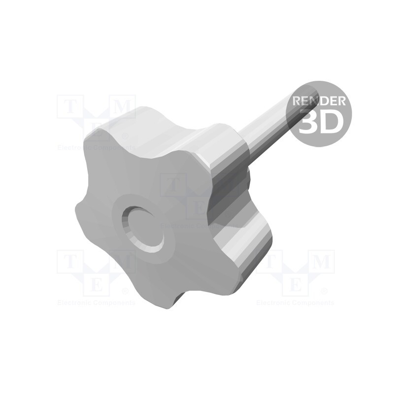 10 pcs : VCT.40 P-M8X55-C3 - Knob, Ø: 40mm, Ext.thread: M8, 55mm, H: 27mm, technopolymer PP