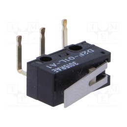 10 pcs : D2F-01L-A1 - Microswitch SNAP ACTION, 3A/125VAC, 0.1A/30VDC, with lever, SPDT